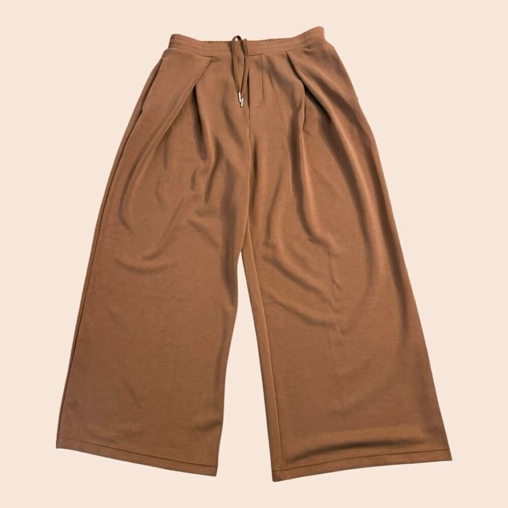 Halara Women's Size Large Glazed Ginger Brown High Waisted Wide Leg Pants